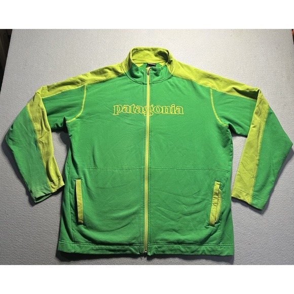 Patagonia Other - Vintage Patagonia Threebull Organic Cotton Fleece Full Zip Sweatshirt Green XXL